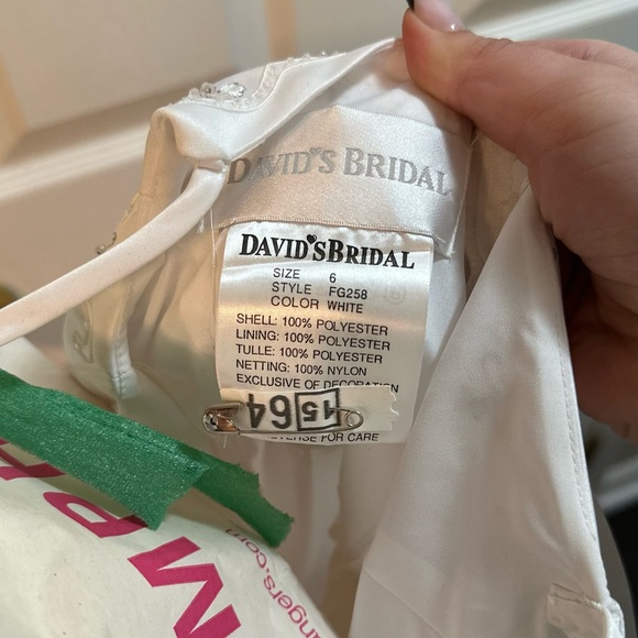 white flower girl dress with sash - Picture 6 of 6